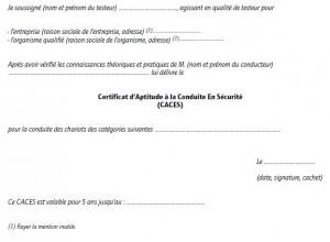 Modèle CACES