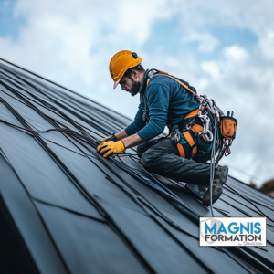 Formation toiture terrasse pente lyon : travail en hauteur